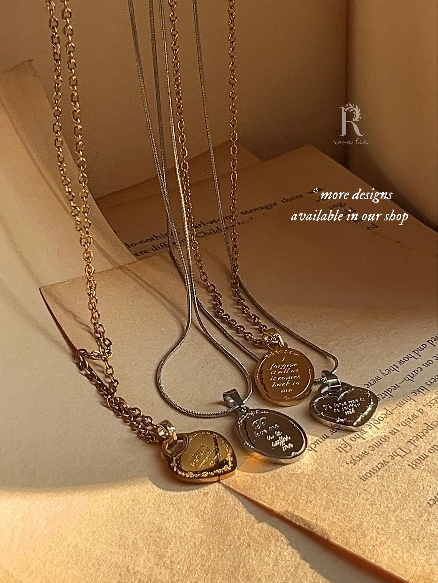 'll Never Be That Kinda Angel | Engraved Heart Pendant | Stainless Steel Necklace