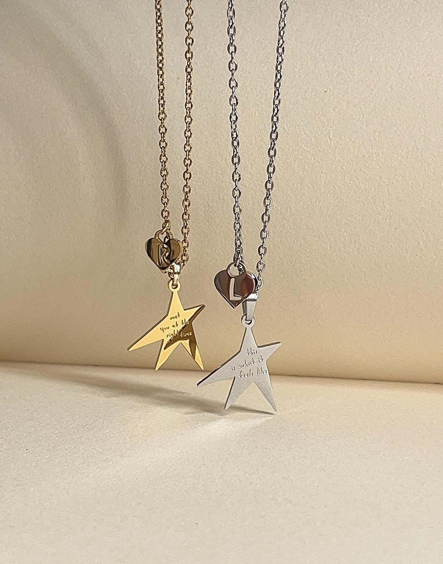 Feels Like - STAR & INITIALS double pendant - Necklace - GA Inspired - by Rosa Lia