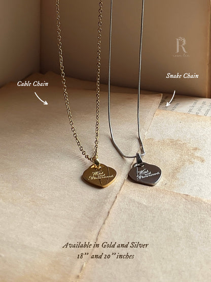 Wild & Fluorescent | Heart Pendant Stainless Steel Necklace | Supercut Lyrics