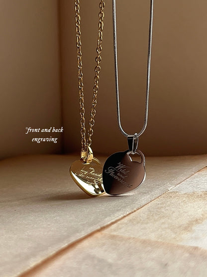 Wild & Fluorescent | Heart Pendant Stainless Steel Necklace | Supercut Lyrics