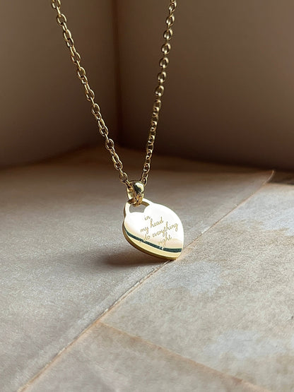 Wild & Fluorescent | Heart Pendant Stainless Steel Necklace | Supercut Lyrics