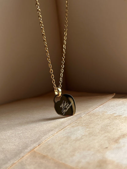 Wild & Fluorescent | Heart Pendant Stainless Steel Necklace | Supercut Lyrics