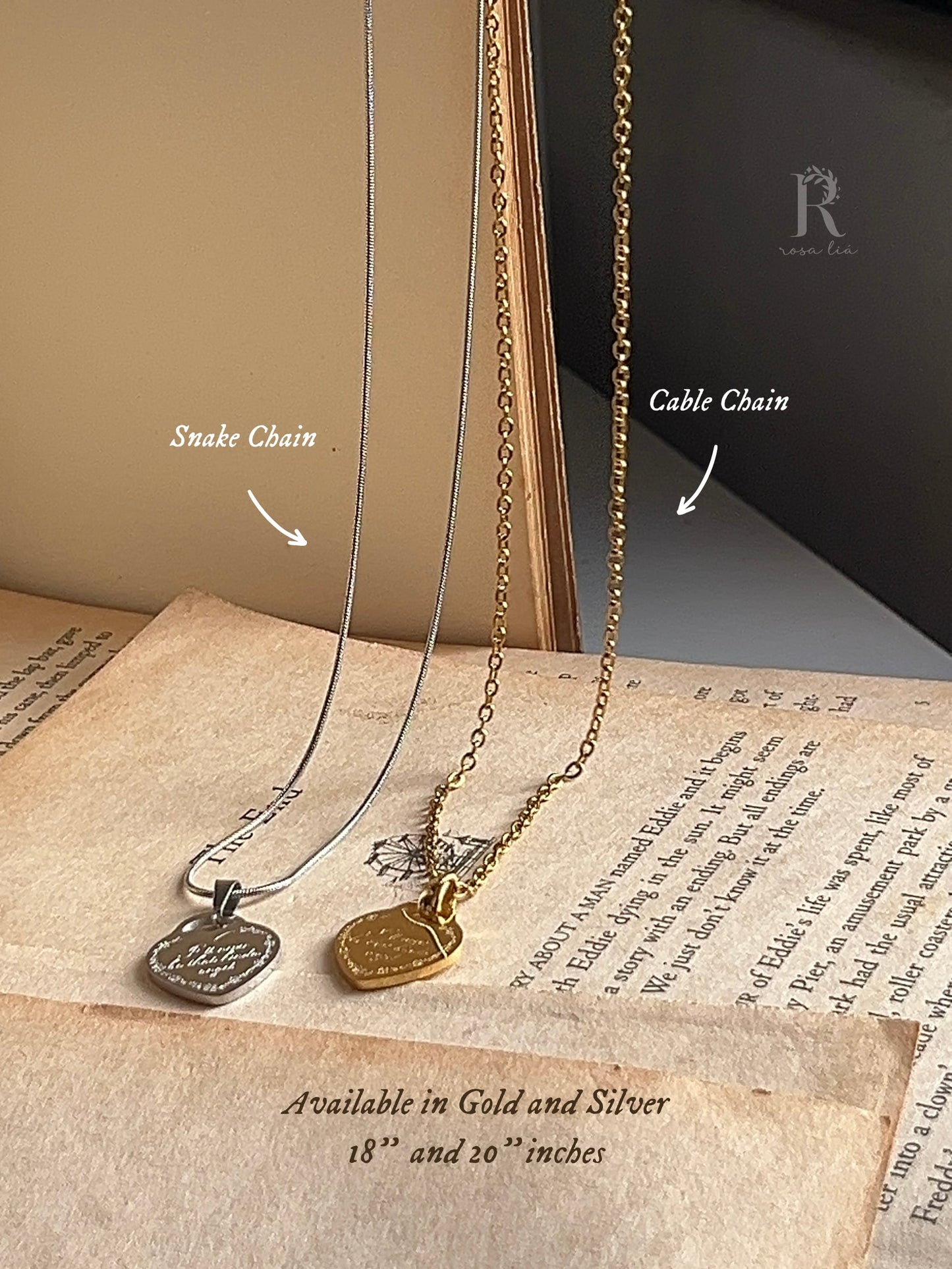 'll Never Be That Kinda Angel | Engraved Heart Pendant | Stainless Steel Necklace