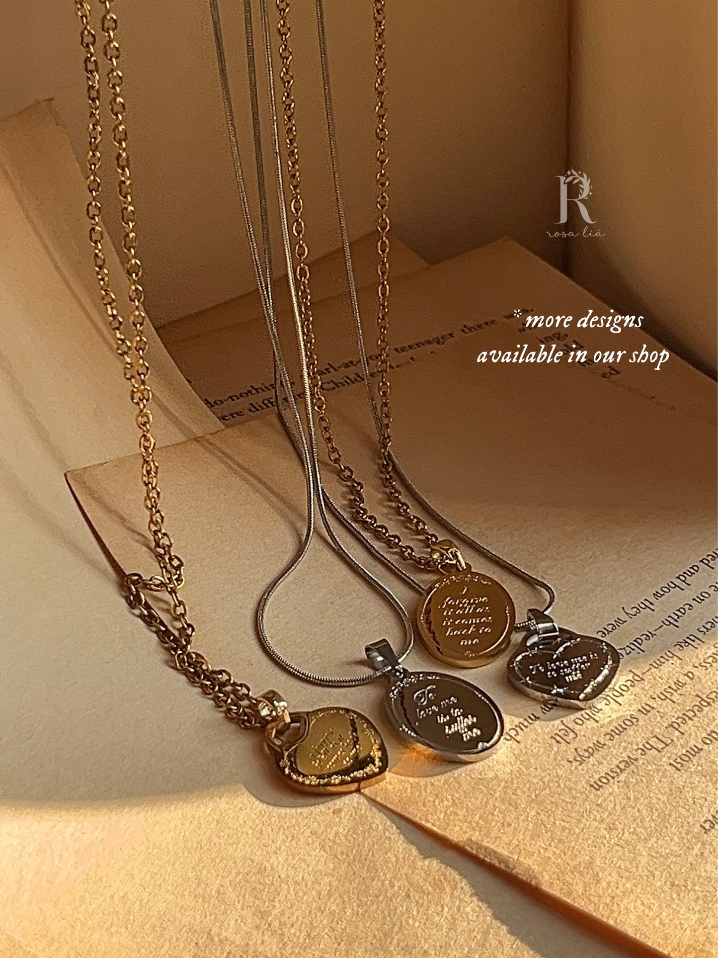 Preacher's Daughter | Engraved Heart Pendant | Stainless Steel Necklace