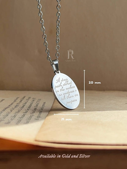 Drag Path | Lyric Engraved | Stainless Steel Necklace - by Rosa Lia