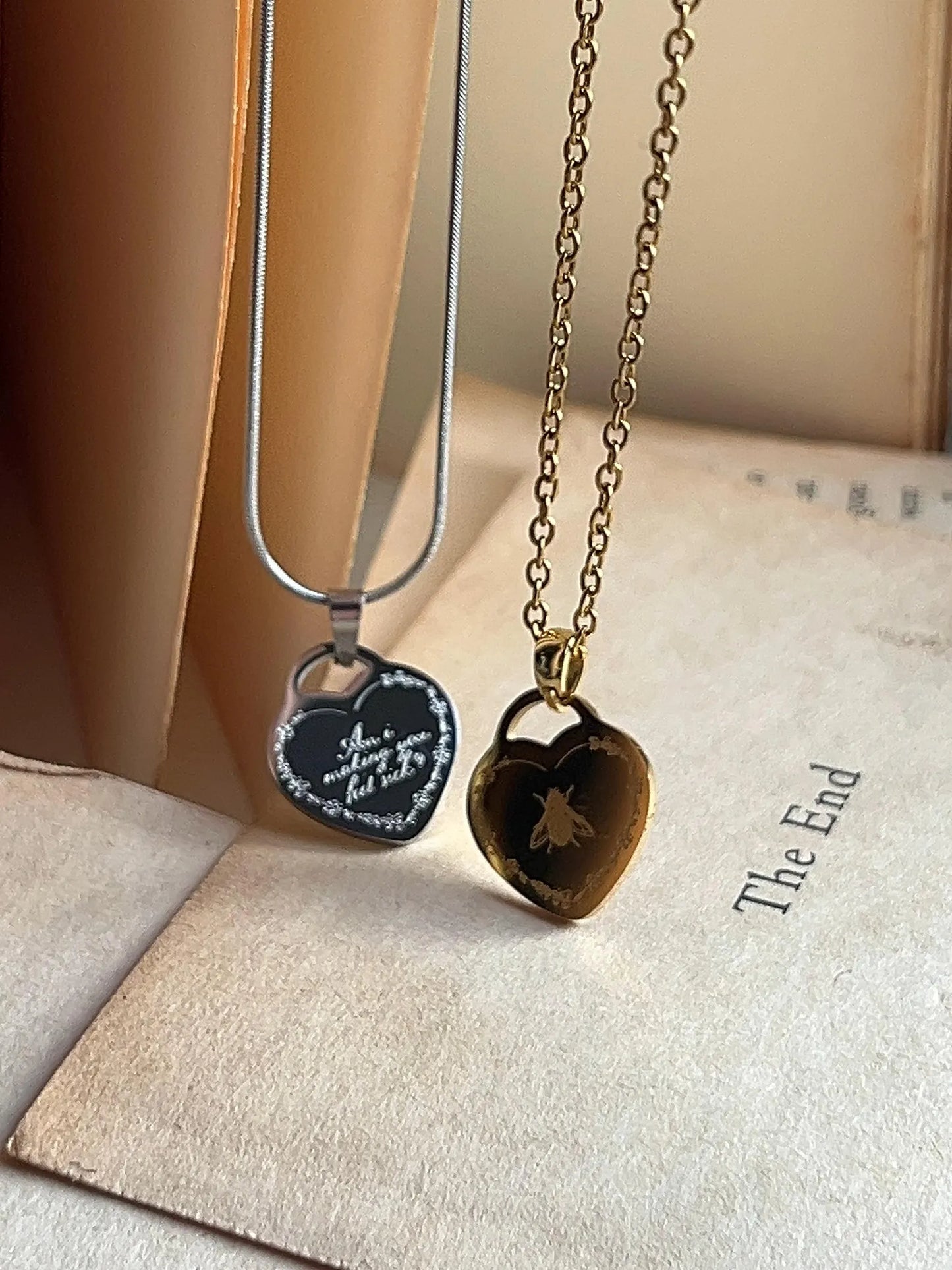 Am I Making You Feel Sick | Engraved Heart Pendant | Stainless Steel Necklace