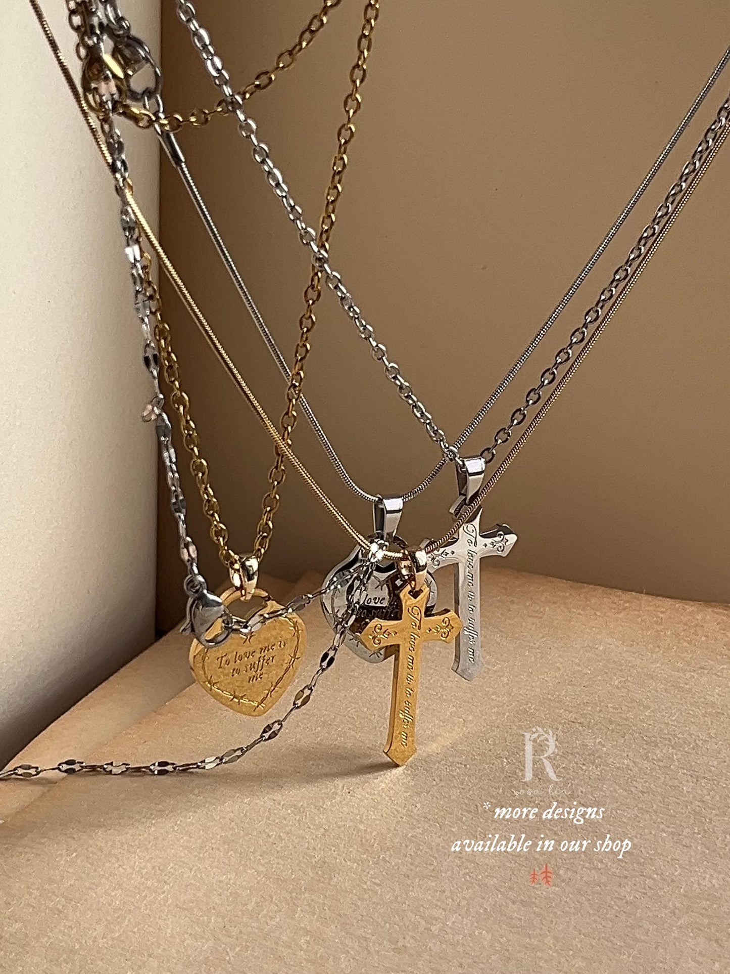 Wild & Fluorescent | Heart Pendant Stainless Steel Necklace | Supercut Lyrics