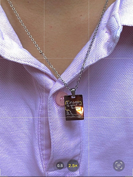 Call Me by Your Name Inspired Necklace: Engraved Stainless Steel Pendant