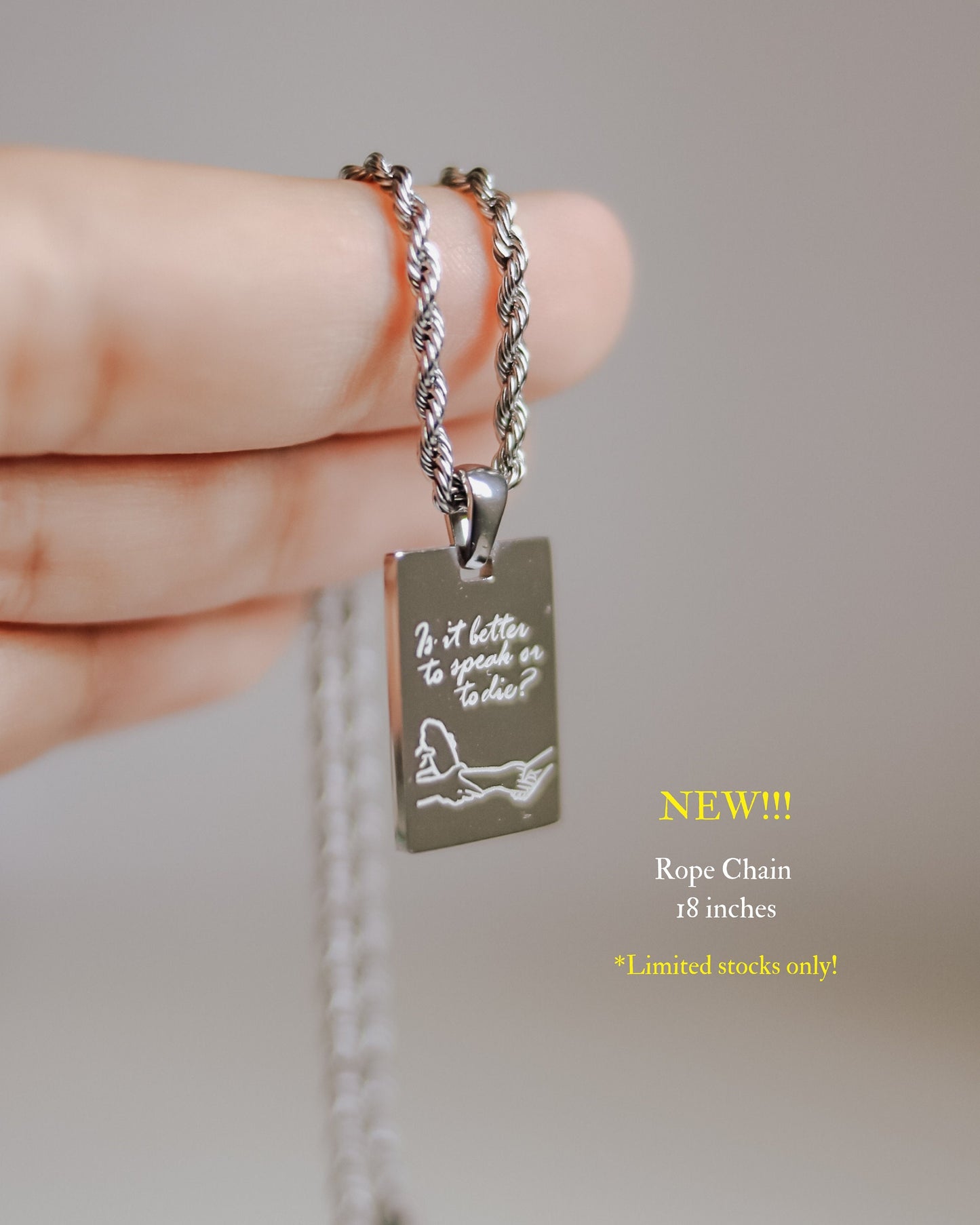 Call Me by Your Name Inspired Necklace: Engraved Stainless Steel Pendant