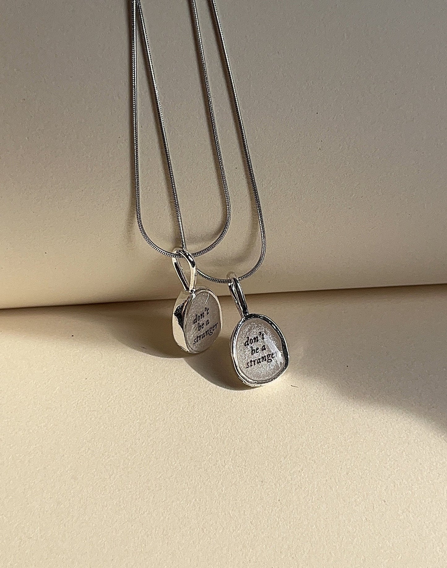 Don't De A Stranger - | Ghost | Custom Lyrics - Resin Necklace by Rosa Lia