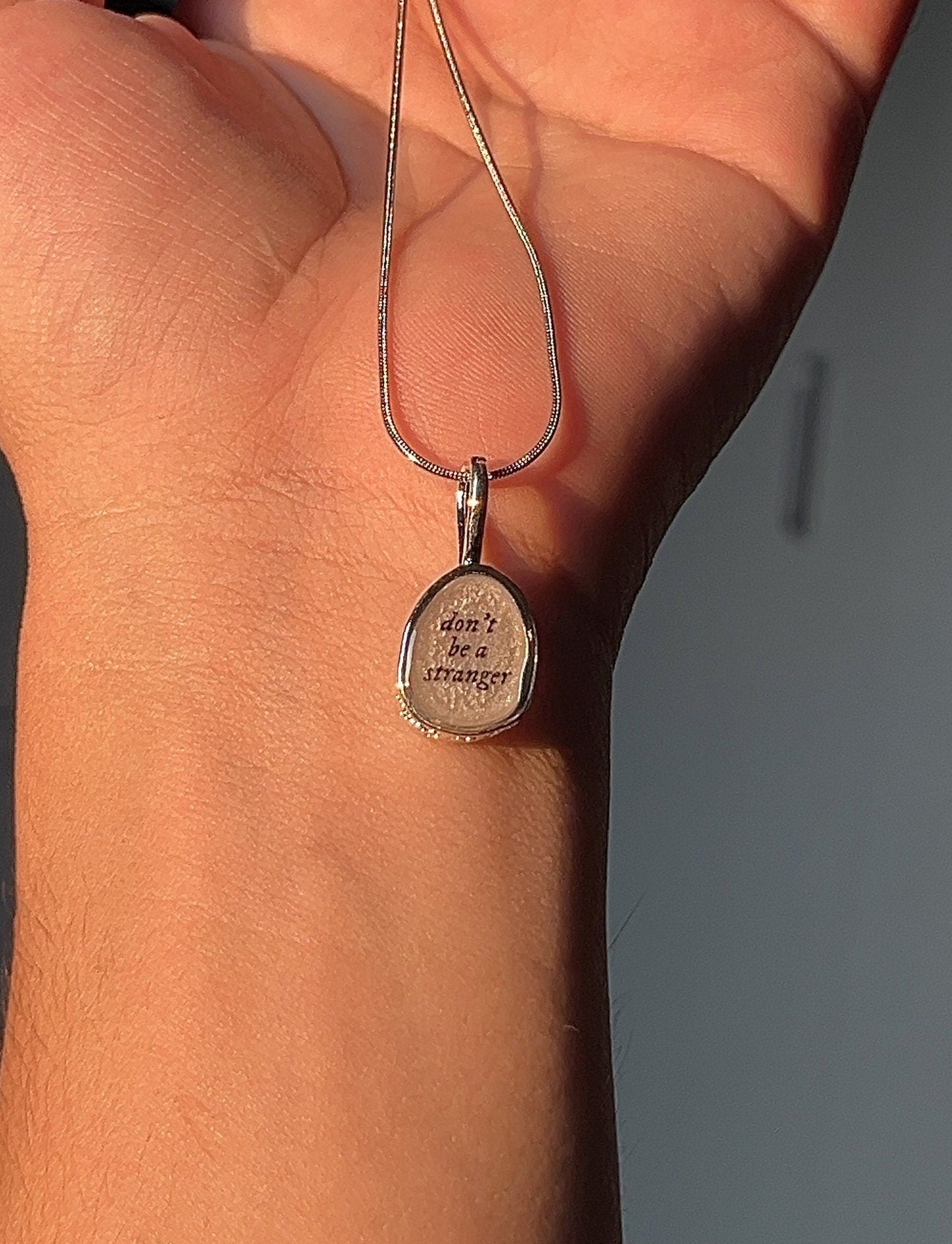 Don't De A Stranger - | Ghost | Custom Lyrics - Resin Necklace by Rosa Lia