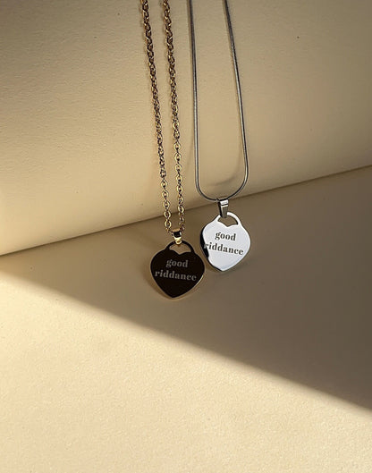 Good Riddance - Heart Necklace - GA Inspired Necklace - by Rosa Lia