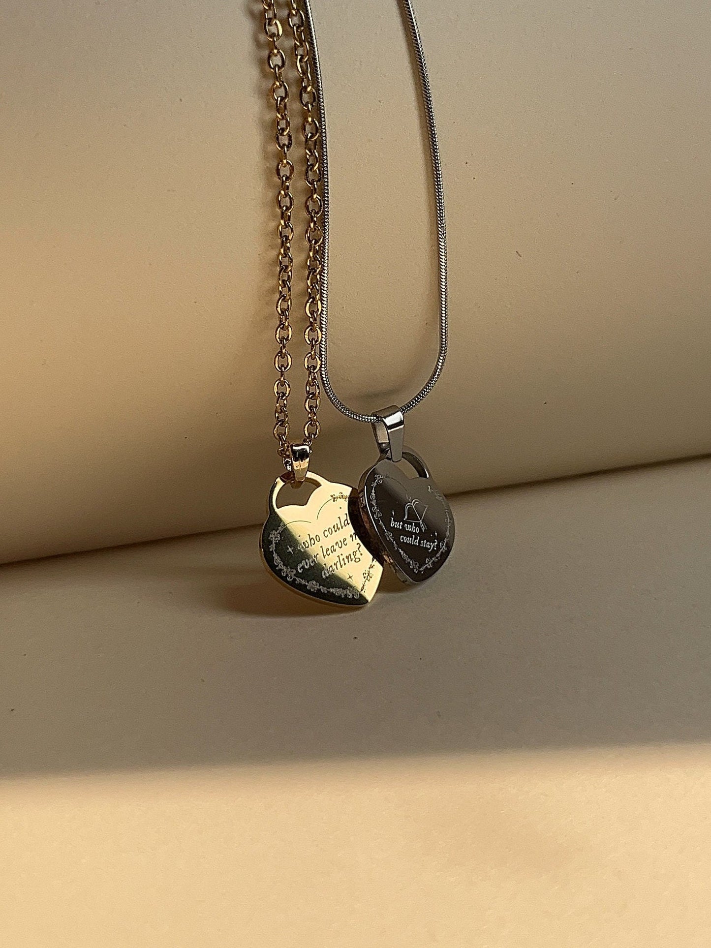 Who Could Stay Necklace - Back-to-Back Engrave | Inspired Necklace - by Rosa Lia