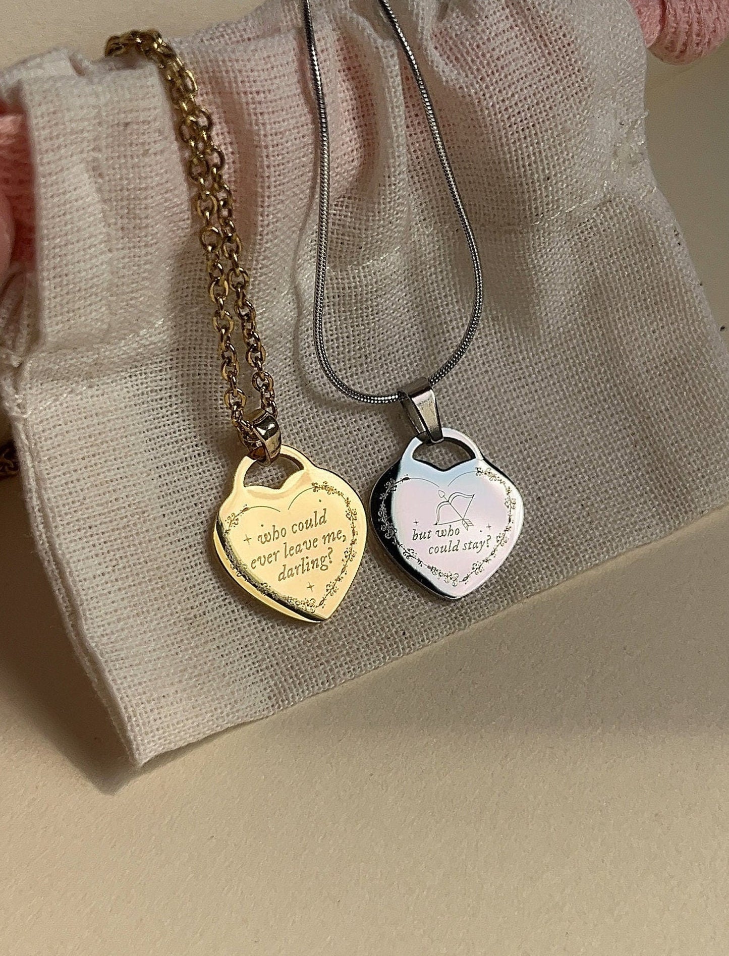 Who Could Stay Necklace - Back-to-Back Engrave | Inspired Necklace - by Rosa Lia