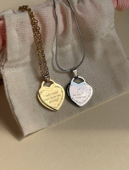 Who Could Stay Necklace - Back-to-Back Engrave | Inspired Necklace - by Rosa Lia
