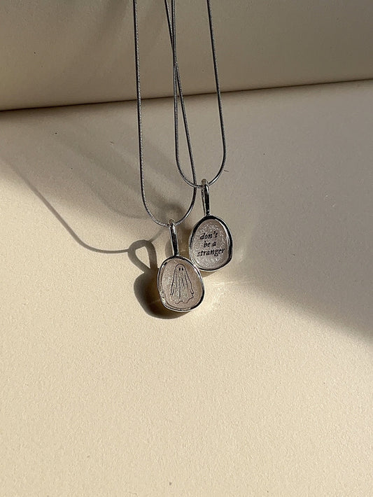 Don't De A Stranger - | Ghost | Custom Lyrics - Resin Necklace by Rosa Lia