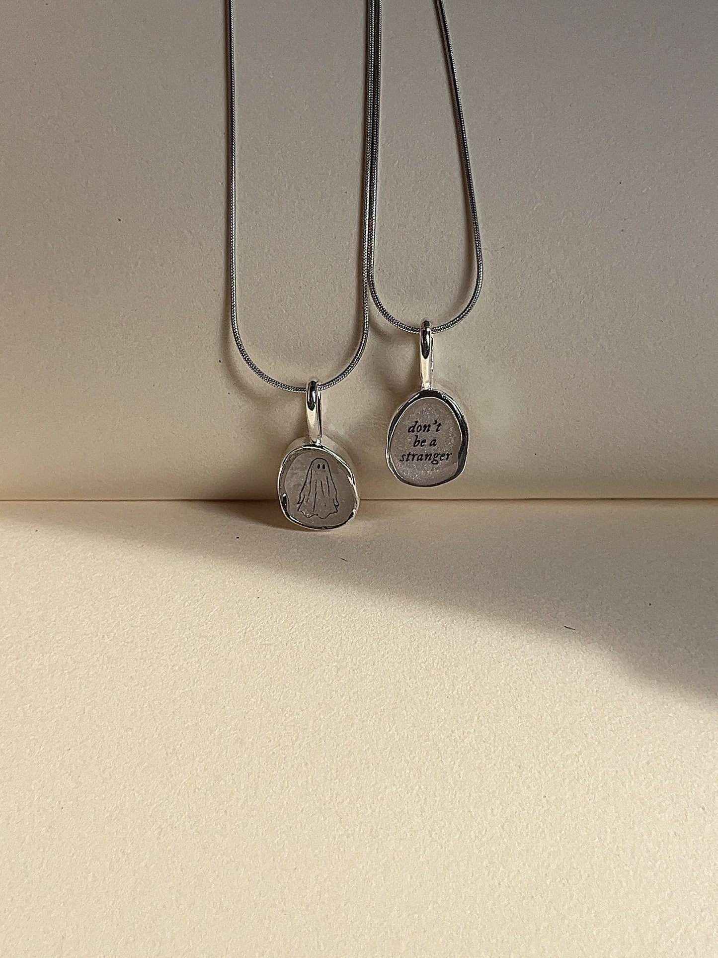 Don't De A Stranger - | Ghost | Custom Lyrics - Resin Necklace by Rosa Lia
