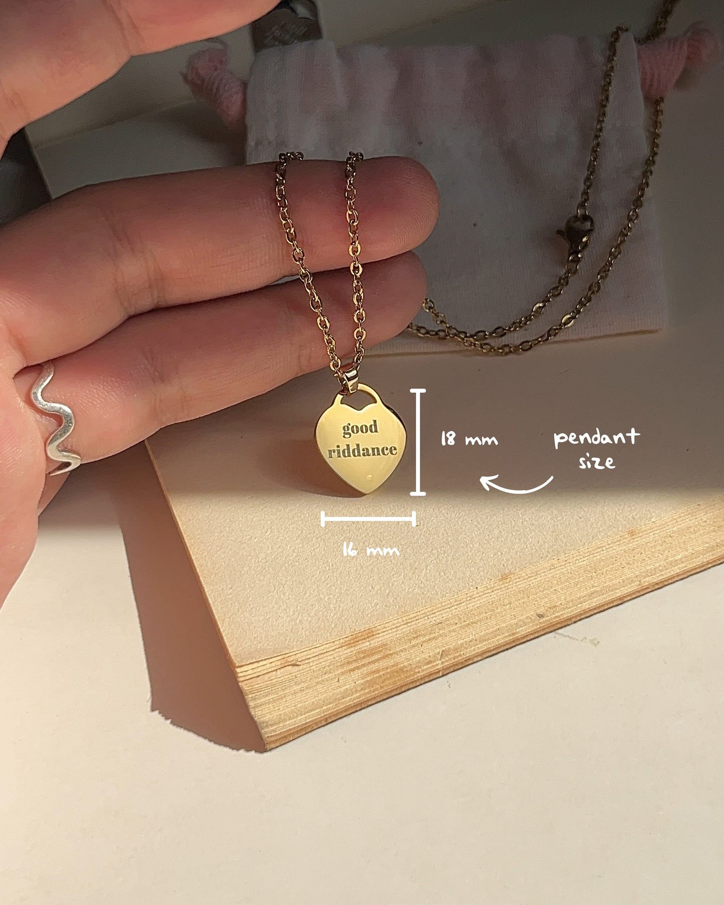 Good Riddance - Heart Necklace - GA Inspired Necklace - by Rosa Lia