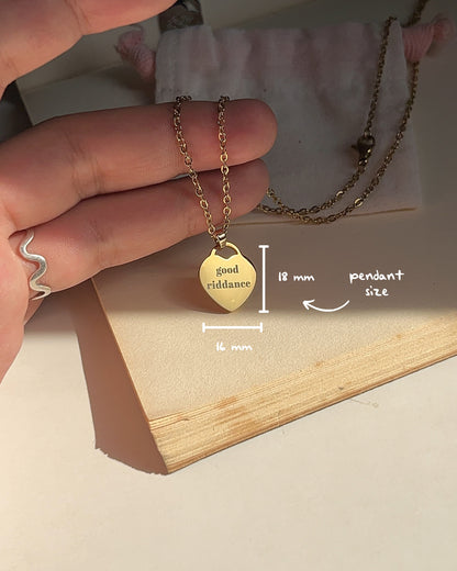 Good Riddance - Heart Necklace - GA Inspired Necklace - by Rosa Lia