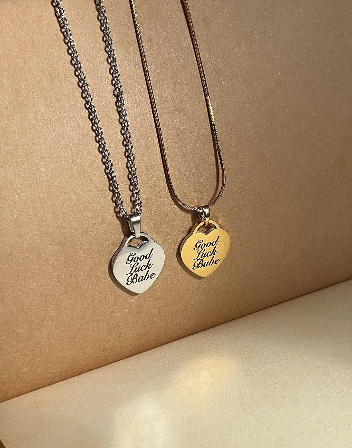 Good Luck Babe! - Heart Necklace - by Rosa Lia