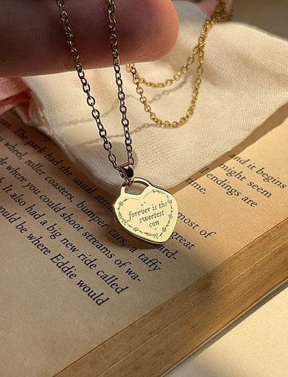 Forever Is The Sweetest - Back To Back Engrave - Cowboy Inspired Necklace - by Rosa Lia