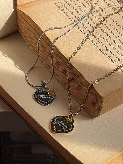 Midwest Princess - Engraved Heart Shaped | Inspired Necklace - by Rosa Lia