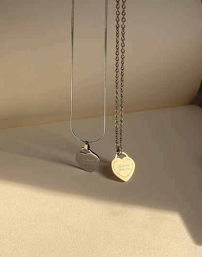 Midwest Princess - Engraved Heart Shaped | Inspired Necklace - by Rosa Lia