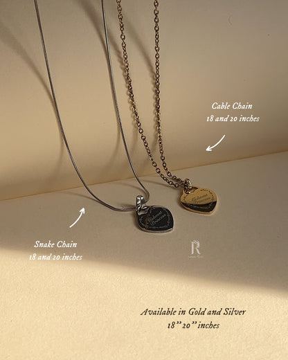 Midwest Princess - Engraved Heart Shaped | Inspired Necklace - by Rosa Lia