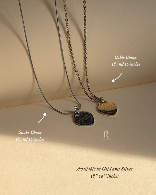 Midwest Princess - Engraved Heart Shaped | Inspired Necklace - by Rosa Lia