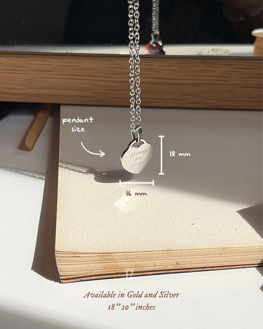 Always An Angel, Never A God - Inspired Necklace - by Rosa Lia