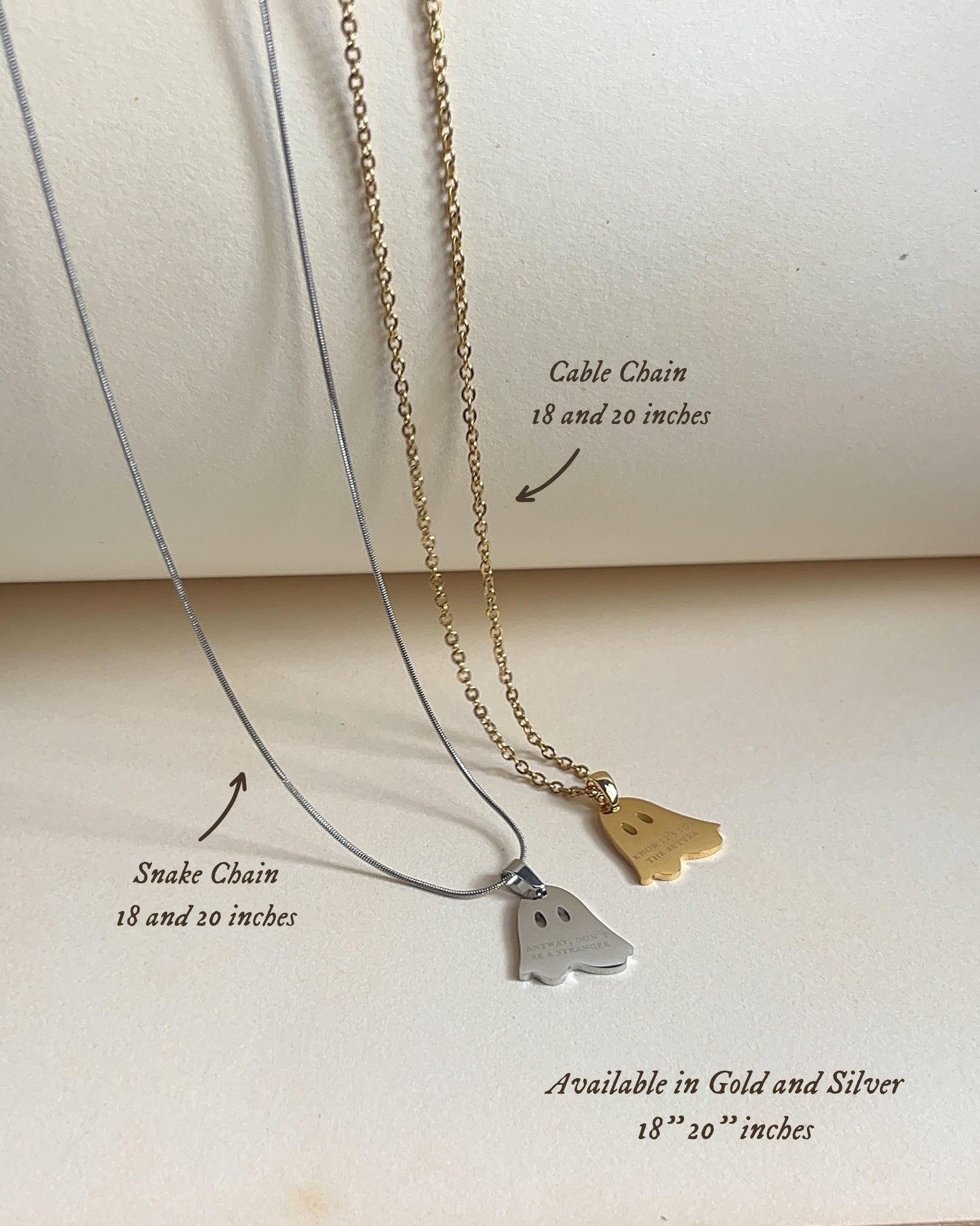 Anyway, Don't Be A Stranger. | Ghost Pendant | Scott Street | Necklace by Rosa Lia