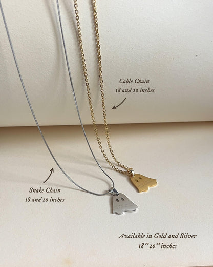 Anyway, Don't Be A Stranger. | Ghost Pendant | Scott Street | Necklace by Rosa Lia