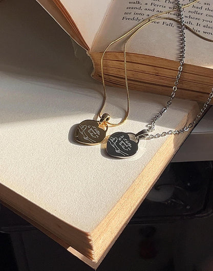Call Me by Your Name - Inspired Necklace - Back-to-Back Engrave - Heart Pendant | by Rosa Lia
