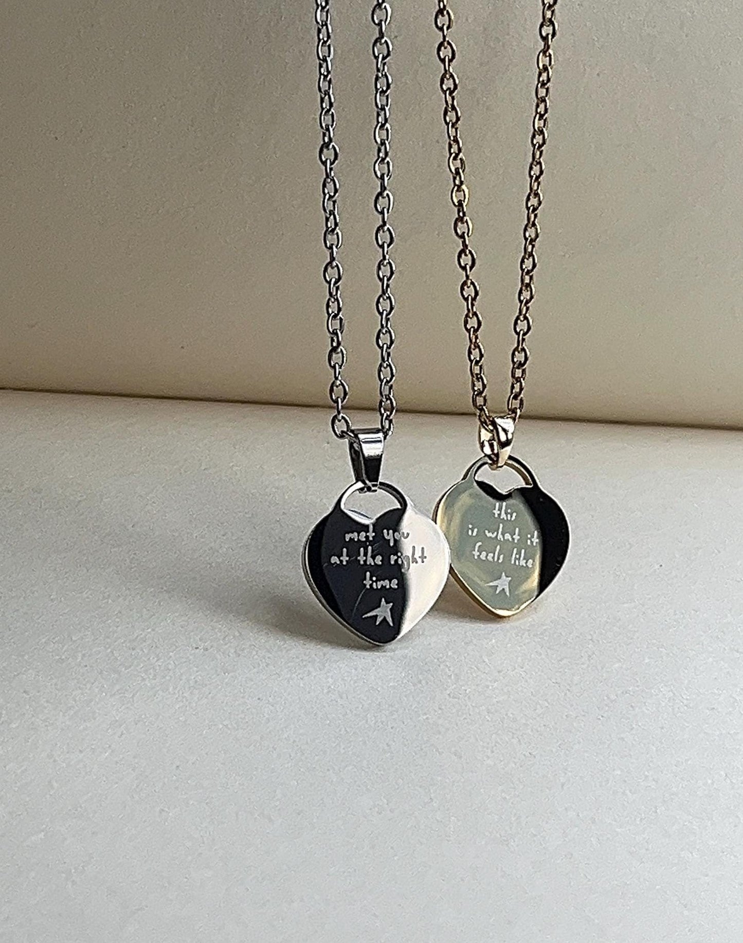 Feels Like Necklace Stainless Steel Heart Necklace - Gracie Inspired