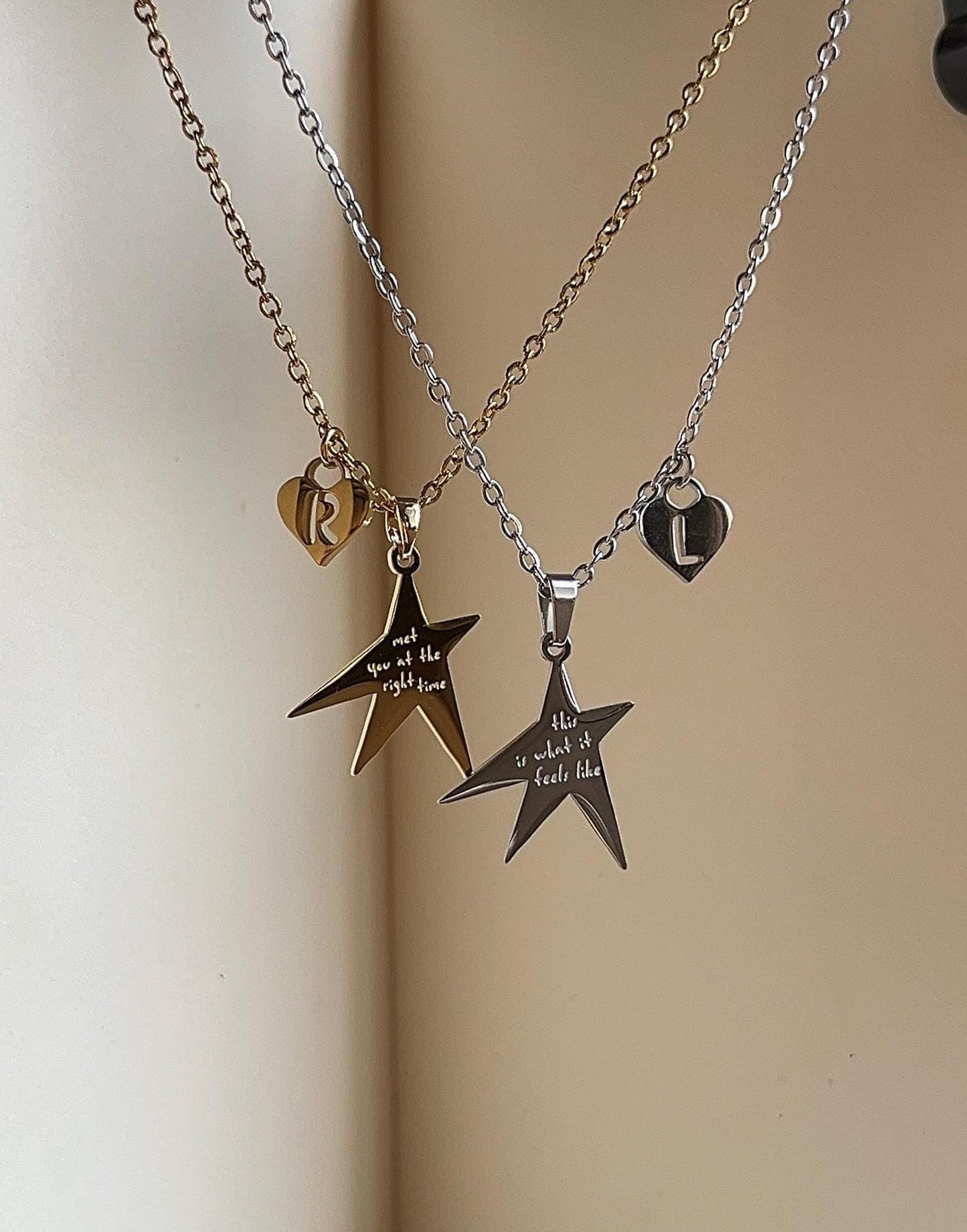 Feels Like - STAR & INITIALS double pendant - Necklace - GA Inspired - by Rosa Lia