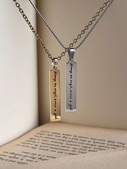 Always An Angel, Never A God - NSE Inspired Necklace - by Rosa Lia