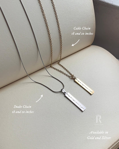 Always An Angel, Never A God - NSE Inspired Necklace - by Rosa Lia