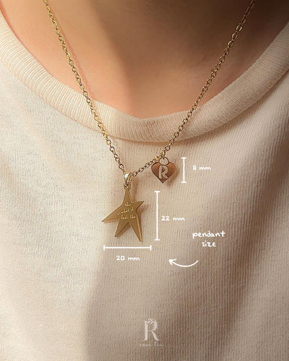 Feels Like - STAR & INITIALS double pendant - Necklace - GA Inspired - by Rosa Lia