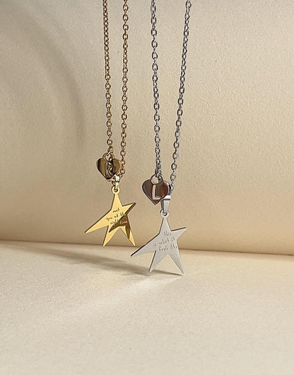 Feels Like - STAR & INITIALS double pendant - Necklace - GA Inspired - by Rosa Lia