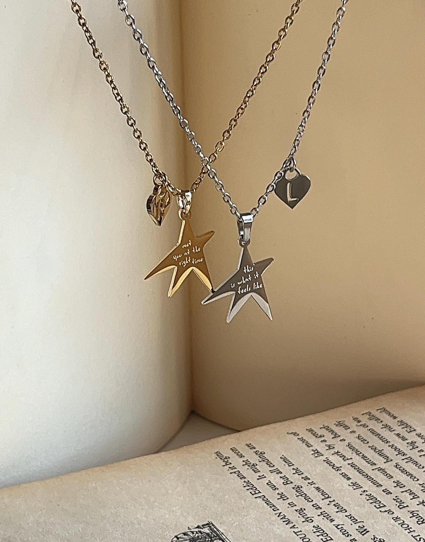 Feels Like - STAR & INITIALS double pendant - Necklace - GA Inspired - by Rosa Lia