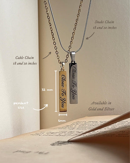 Close To You - GA Inspired Necklace - by Rosa Lia