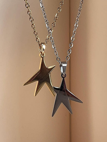 Irregular Star Necklace: Stainless Steel Gracie Star Inspired Pendant