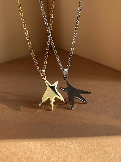 Irregular Star Necklace: Stainless Steel Gracie Star Inspired Pendant