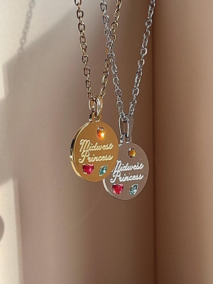 Midwest Princess | Shining Disco Ball - Back to back engraved | Inspired Necklace - by Rosa Lia