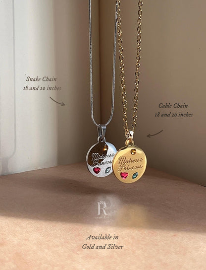 Midwest Princess | Shining Disco Ball - Back to back engraved | Inspired Necklace - by Rosa Lia