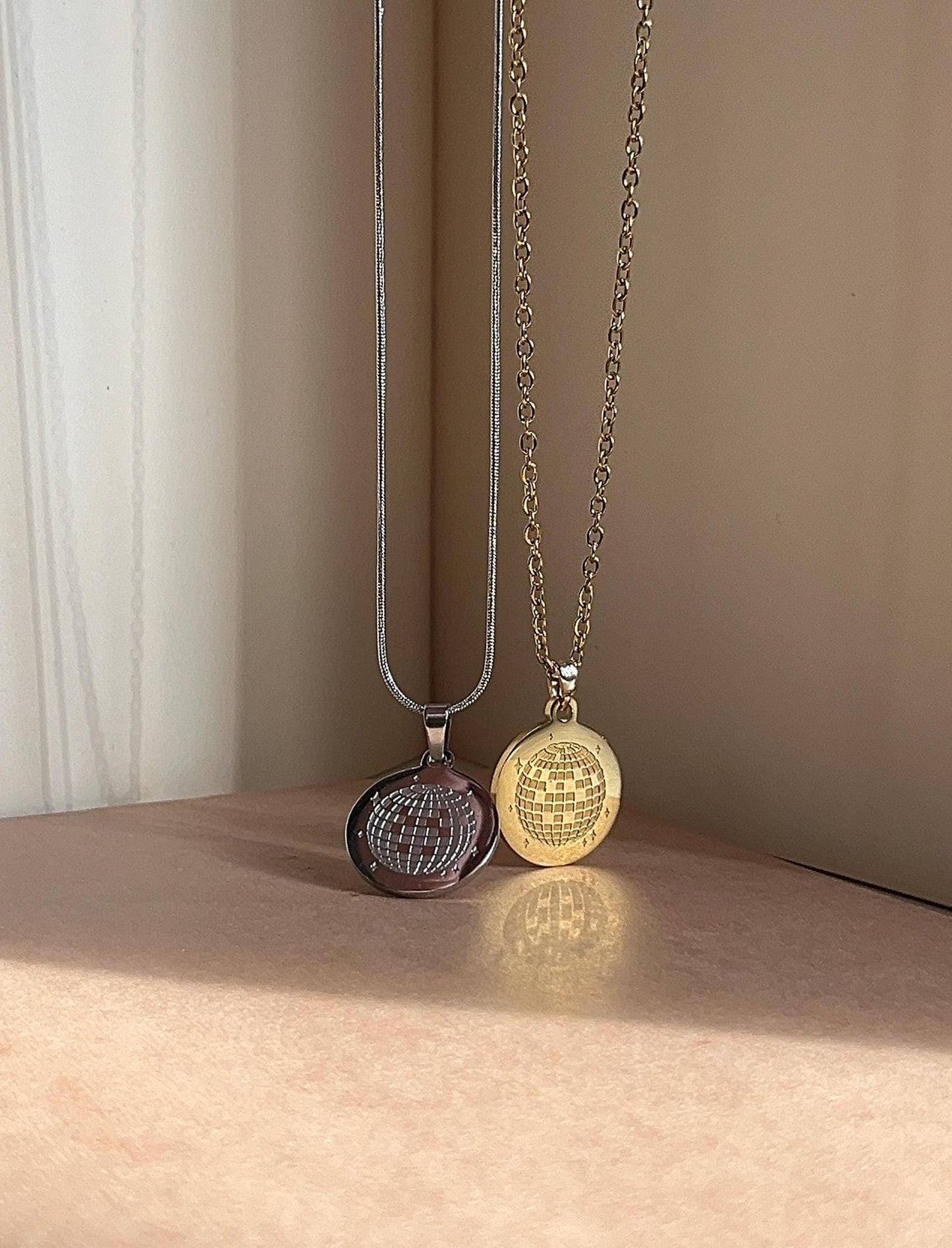 Midwest Princess | Shining Disco Ball - Back to back engraved | Inspired Necklace - by Rosa Lia