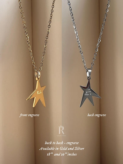Risk - Im Gonna Take It - Star Necklace: Stainless Steel Pendant, GA Inspired