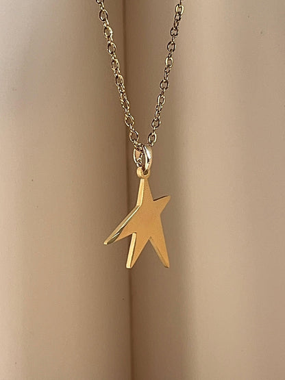 Irregular Star Necklace: Stainless Steel Gracie Star Inspired Pendant