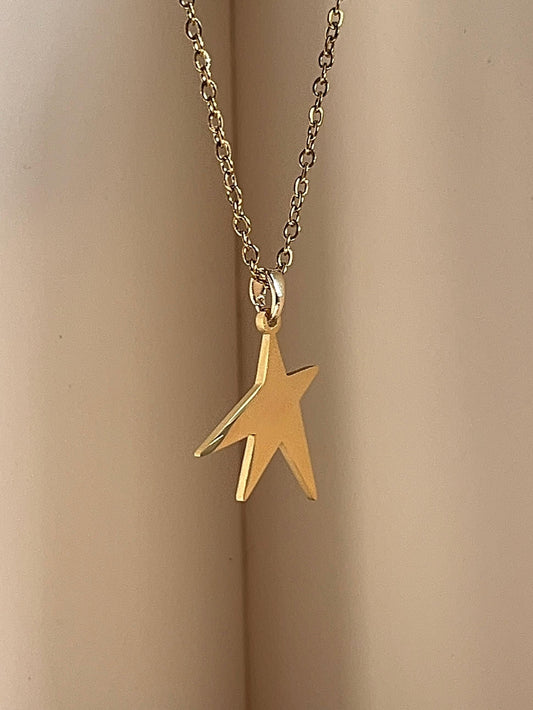 Irregular Star Necklace: Stainless Steel Gracie Star Inspired Pendant