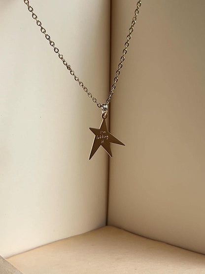 Let It Happen Engraved Stainless Steel Necklace- Gracie Inspired